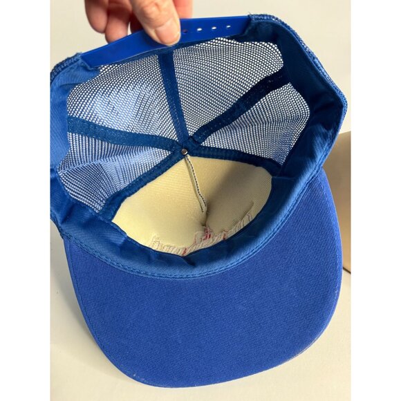 Disneyland Vintage Blue & Gold Trucker Hat With Adjustable Snapback - Picture 4 of 16